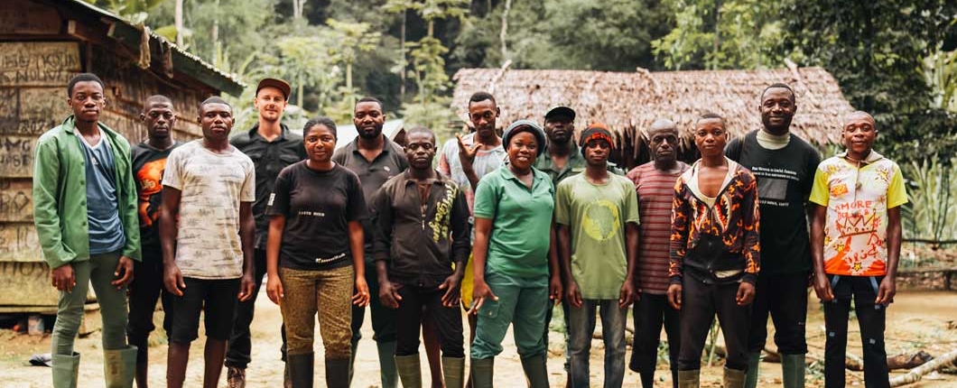 A behind the scenes photo of the Bio Monitoring Team for the short film Ikouah: Into The Heart Of Cameron's Rainforest, created by Videographer Jack Dunn for Videography portfolio